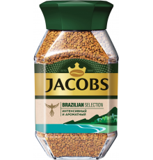 Кофе растворимый JACOBS Brazilian Selection натуральный сублимированный, 180г, Россия, 180 г