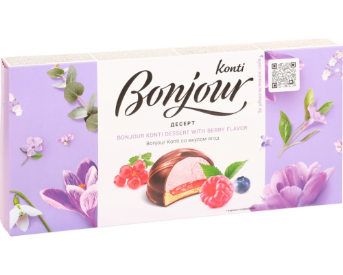 Десерт BONJOUR Konti со вкусом ягод, 232г, Россия, 232 г