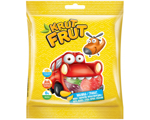 Мармелад жевательный KRUTFRUT Машинки, 70г, Россия, 70 г