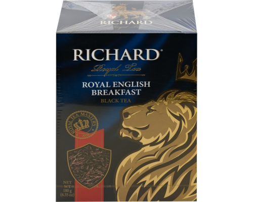 Чай черный RICHARD Royal English Breakfast листовой, 180г, Россия, 180 г