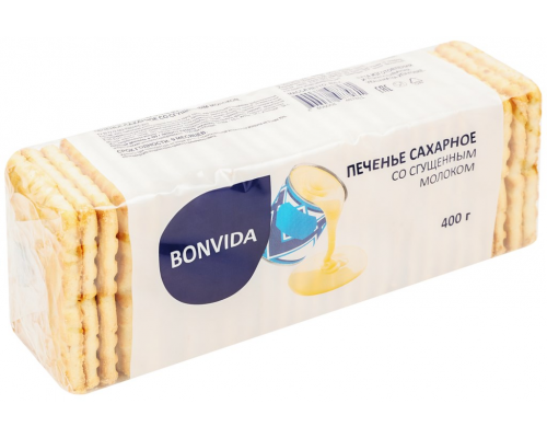 Печенье BONVIDA со сгущенным молоком, 400г, Россия, 400 г