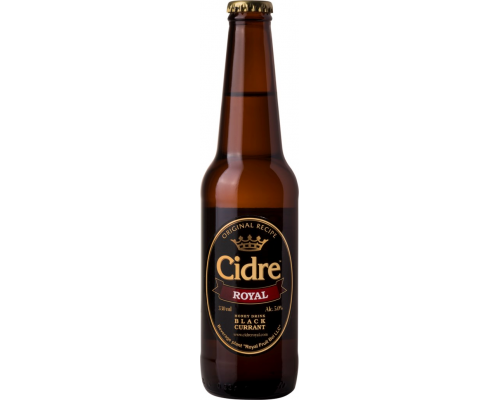 Напиток брожения слабоалкогольный CIDRE ROYAL Медовуха с черной смородиной фильтрованная, пастеризованная, 5%, 0.33л, Беларусь, 0.33 L