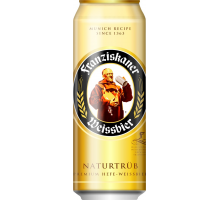 Пиво FRANZISKANER Premium Hefe-Weissbier пшеничное нефил.паст.осв.алк.5% ж/б, Россия, 0.45 L