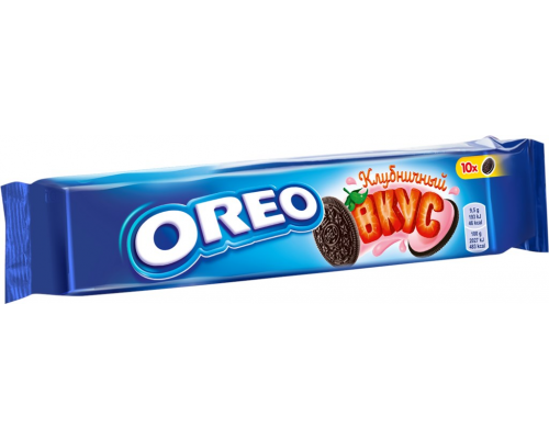 Печенье OREO с какао и начинкой со вкусом клубники, 95г, Россия, 95 г