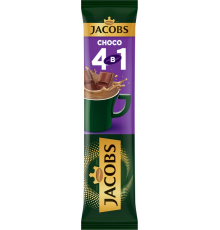 Напиток кофейный растворимый JACOBS Choco 4в1 с какао-порошком, 13,5г, Россия, 13,5 г