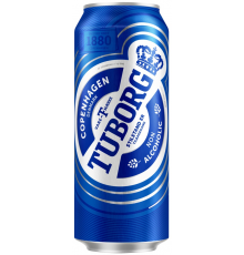 Пиво безалкогольное светлое TUBORG Non-Alco пастер. алк.0,5% ж/б, Россия, 0.45 L