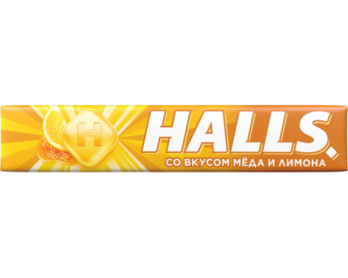 Карамель леденцовая HALLS Мед и лимон, 25г, Россия, 25 г