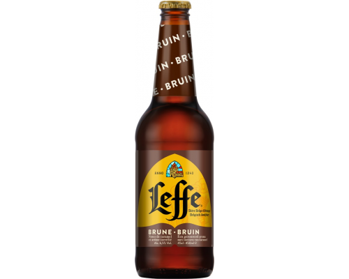 Напиток пивной LEFFE Brune Темный эль пастер. алк.6,5% ст., Россия, 0.45 L