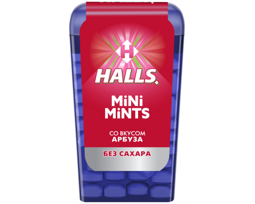 Конфеты HALLS Mini Mints со вкусом арбуза, 12,5г, Турция, 12,5 г