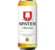 Пиво светлое SPATEN MUNCHEN Хеллес пастер. алк.5,2% ж/б, Россия, 0.45 L