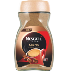 Кофе растворимый NESCAFE Classic Crema натуральный порошкообразный, ст/б, 95г, Россия, 95 г