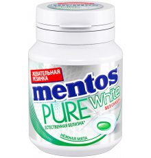 Жевательная резинка MENTOS Pure white со вкусом нежной мяты, 54г, Россия, 54 г