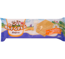 Вафли РОТ ФРОНТ Коровка вкус топленое молоко, 300г, Россия, 300 г