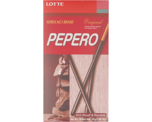 Соломка LOTTE Pepero Original в шоколаде, 47г, Корея, 47 г