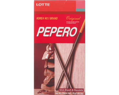 Соломка LOTTE Pepero Original в шоколаде, 47г, Корея, 47 г