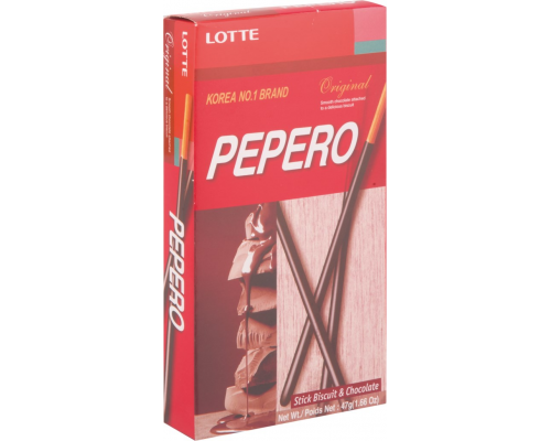 Соломка LOTTE Pepero Original в шоколаде, 47г, Корея, 47 г