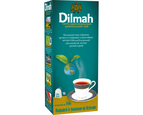 Чай черный DILMAH Цейлонский, 25пак, Шри-Ланка, 25 пак