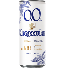 Напиток пивной безалкогольный HOEGAARDEN 0,0, 0.33л, Россия, 0.33 L