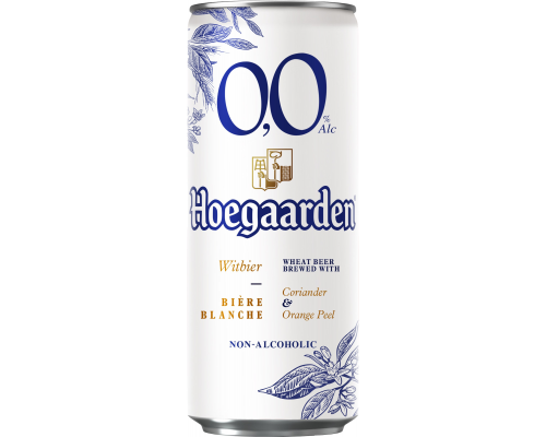 Напиток пивной безалкогольный HOEGAARDEN 0,0, 0.33л, Россия, 0.33 L