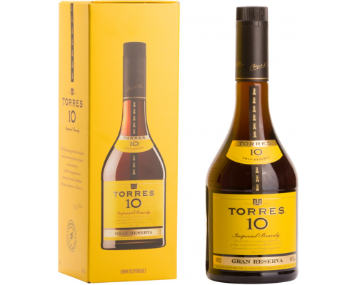 Бренди TORRES Gran Reserva 10, 38%, п/у, 0.7л, Испания, 0.7 L