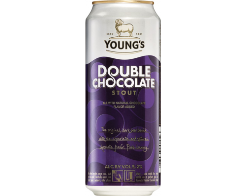 Напиток пивной темный YOUNGS Double Chocolate stout фильтрованный пастеризованный, 5,2%, ж/б, 0.44л, Великобритания, 0.44 L