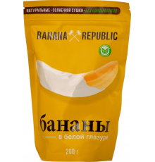 Конфеты BANANA REPUBLIC Банан сушеный в белой глазури, 200г, Россия, 200 г