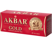 Чай черный AKBAR Gold байховый, 25пак, Россия, 25 пак