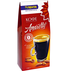 Кофе молотый ЛЕНТА Amaretto натуральный жареный, 150г, Россия, 150 г