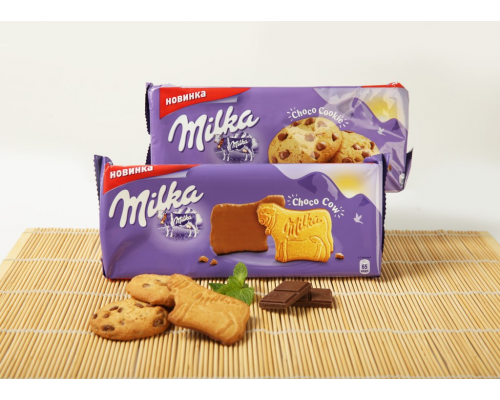 Печенье MILKA Choco Cookie с кусочками шоколада, 168г, Польша, 168 г